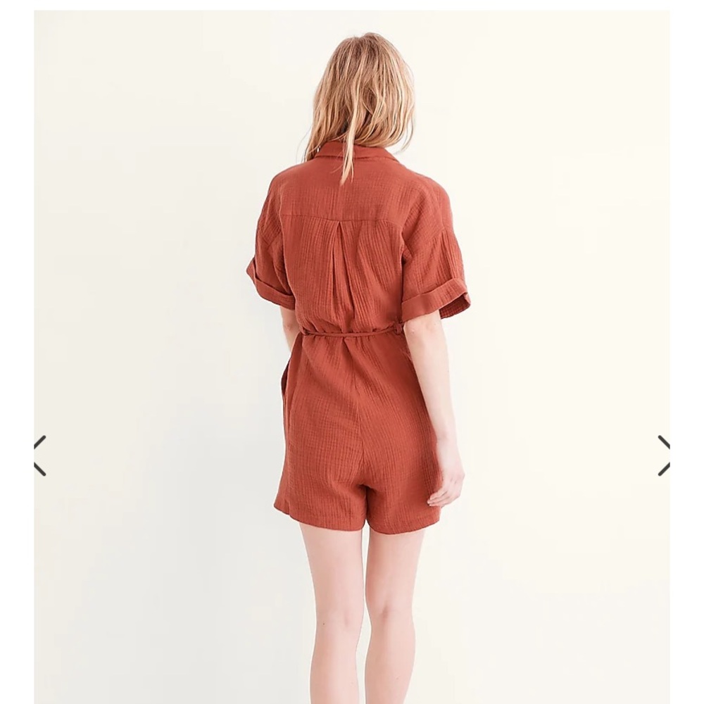 Madewell Olive Green Button-Up Romper - Picture 6 of 7